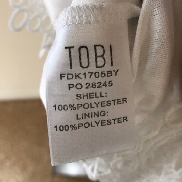 New! TOBI white size M lace cut out dress - Picture 6 of 8